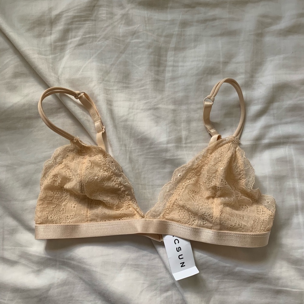 Cream lace bralette